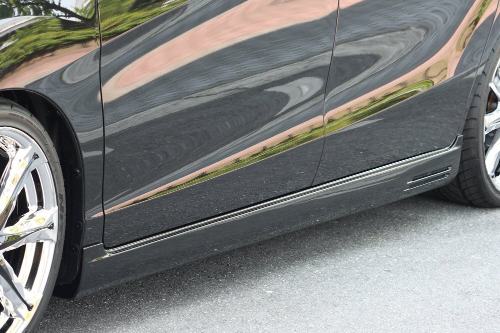 M\'z SPEED サイドステップ プレミアムスパークルブラックパール (NH812P) FRP フリード GB3 GB4 H23.10～H26.3 純正エアロ付き車除く 中期