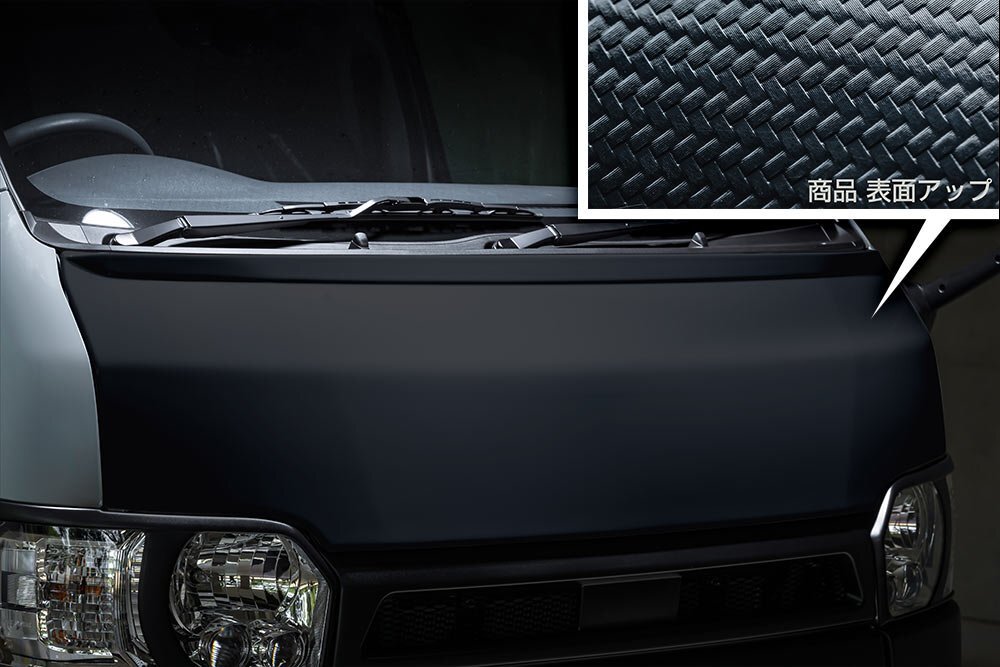 M\'z SPEED エアロボンネット カーボン AES ハイエースバン KDH201K KDH201V KDH206K KDH206V TRH200K TRH200V H25.12～