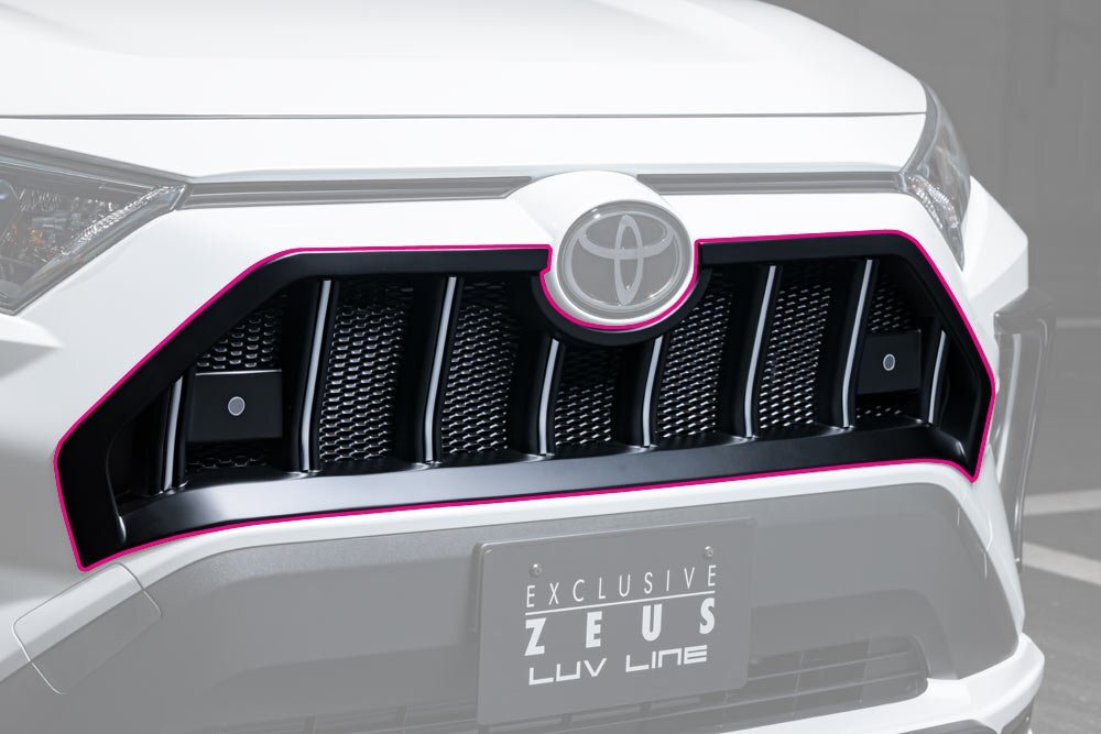 M\'z SPEED フロントグリル 未塗装 ABS RAV4 AXAH52 AXAH54 MXAA52 MXAA54 H31.4～ アドベンチャー除く ソナー無車 カメラ無車