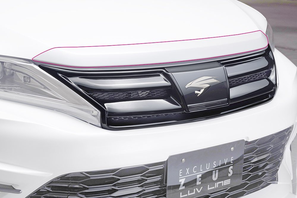 M\'z SPEED フードトップモール ホワイトパールクリスタルシャイン (070) FRP ハリアーハイブリッド AVU65W H29.6～R2.5 MC後