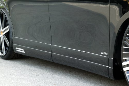 M\'z SPEED サイドステップ ホワイトパールクリスタルシャイン (070) FRP ヴォクシー ZRR70G ZRR75G H19.6～H22.3 V/X/トランス-X MC前