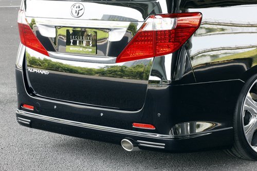 M\'z SPEED リアアンダースポイラー(マフラー1本出し用) 未塗装 FRP アルファードハイブリッド ATH20W H23.11～H26.12 SR MC後