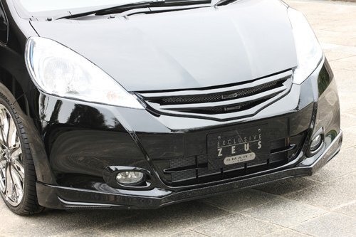 M\'z SPEED フロントハーフスポイラー プレミアムホワイトパール (NH624P) FRP フィットハイブリッド GP1 H22.10～H25.8 MC後