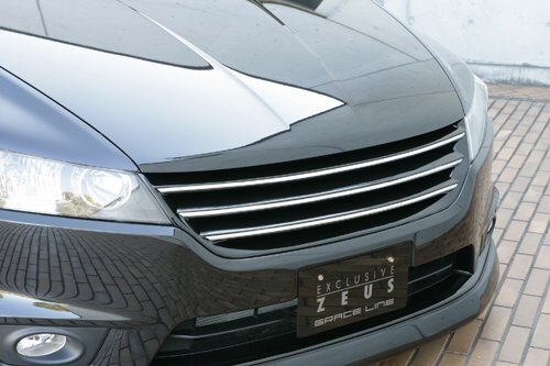 M\'z SPEED フロントグリル クリスタルブラックパール (NH731P) FRP ストリーム RN6 RN7 RN8 RN9 H18.7～H21.5 MC前