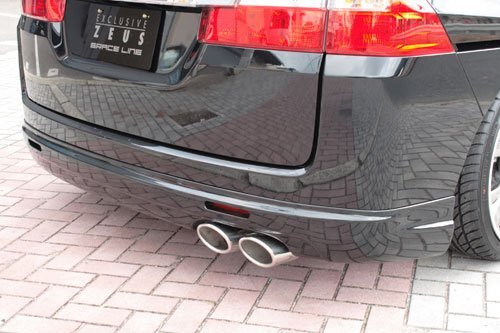 M\'z SPEED リアアンダースポイラー ナイトホークブラックパール (B92P) FRP ステップワゴン RG1 RG2 H19.11～H21.9 MC後