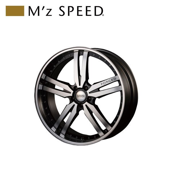 M\'z SPEED FORGED DESIGN 768 20×9.0J PCD114.3 5H +32 ブラック/ポリッシュ 20インチ 鍛造2ピースアルミホイール 1本