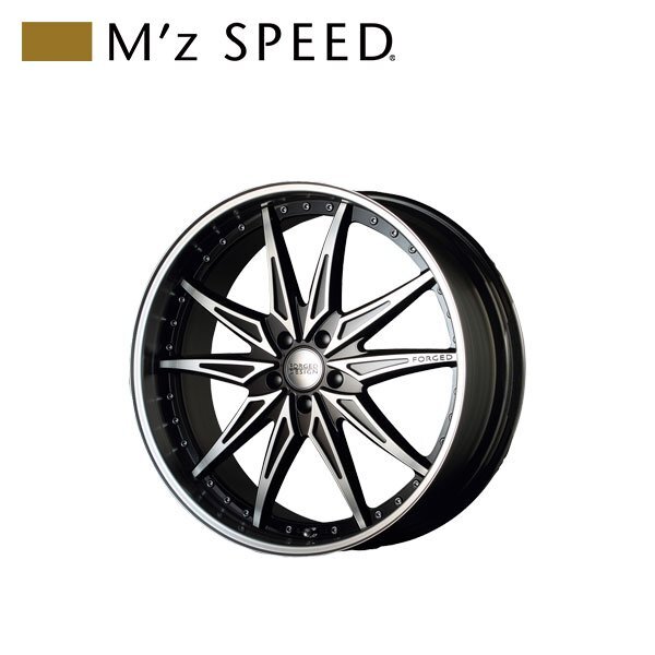 M\'z SPEED FORGED DESIGN 773 22×10.5J PCD114.3 5H +25 ブラック/ポリッシュ 22インチ 鍛造2ピースアルミホイール 1本