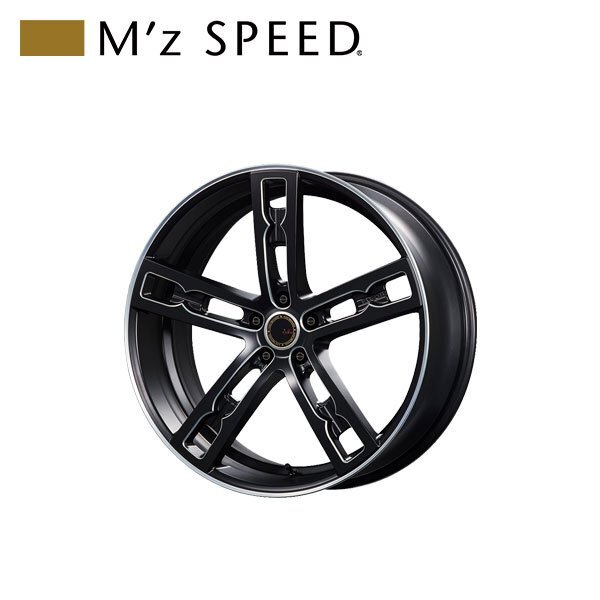 M\'z SPEED Julia 555 MONOBLOCK 20×8.5J PCD114.3 5H +38 マシニング/マットブラック 20インチ 鋳造1ピースアルミホイール 1本
