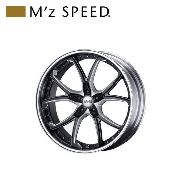 M\'z SPEED FORGED DESIGN 333 22×9.5J PCD120 5H +14 マシニング/ブラック 22インチ 鍛造2ピースアルミホイール 1本
