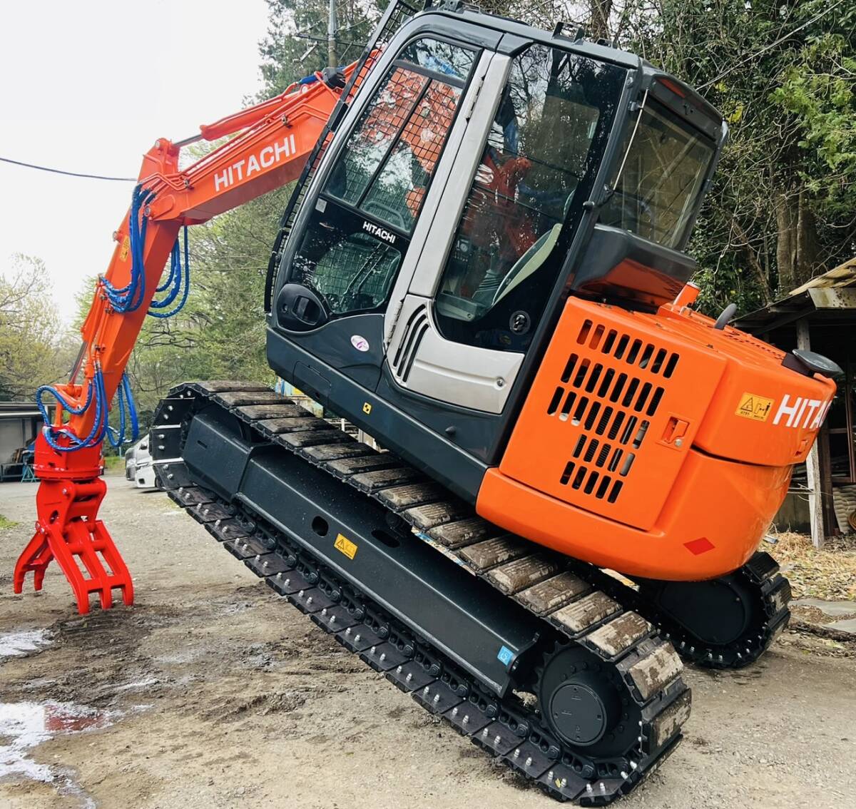 HITACHI○ユンボ○ZX75US-3○ミニ油圧ショベル○2856時間○倍速 HITACHI○ユンボ○ZX75US-3○ミニ油圧ショベル○2856時間○倍速