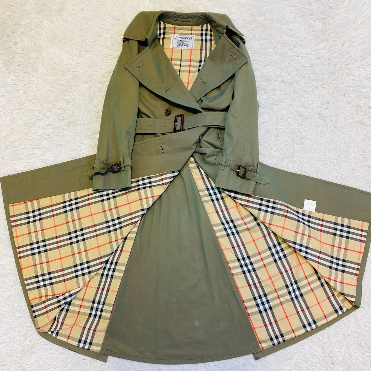美品 バーバリーズ トレンチコート ノバチェック ベージュ 白タグ 美品 バーバリーズ トレンチコート ノバチェック ベージュ 白タグ