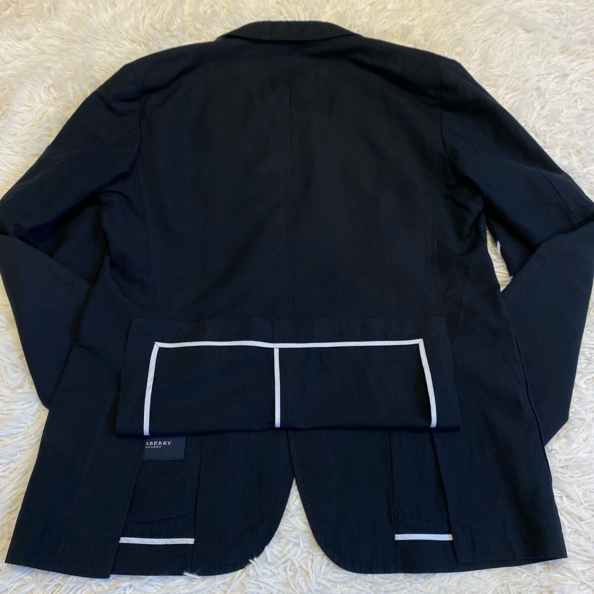 極美品/リネン】バーバリーロンドン BURBERRY LONDON テーラード 極美品/リネン】バーバリーロンドン BURBERRY LONDON テーラード