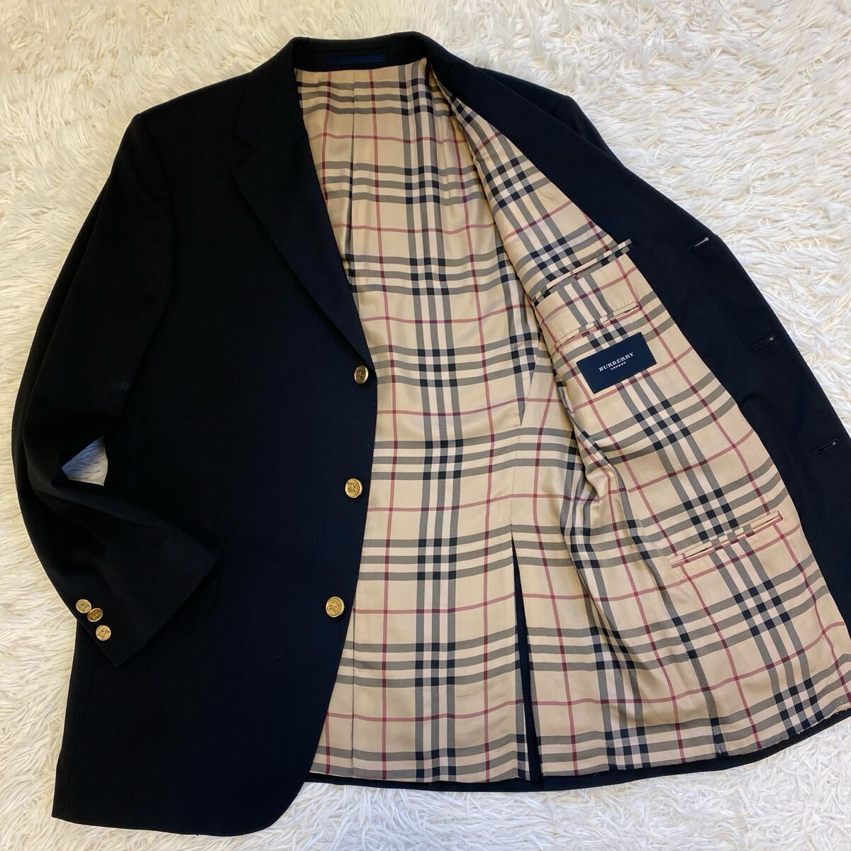 極美品/希少L】バーバリーロンドン BURBERRY LONDON Super120 金 極美品/希少L】バーバリーロンドン BURBERRY LONDON Super120 金