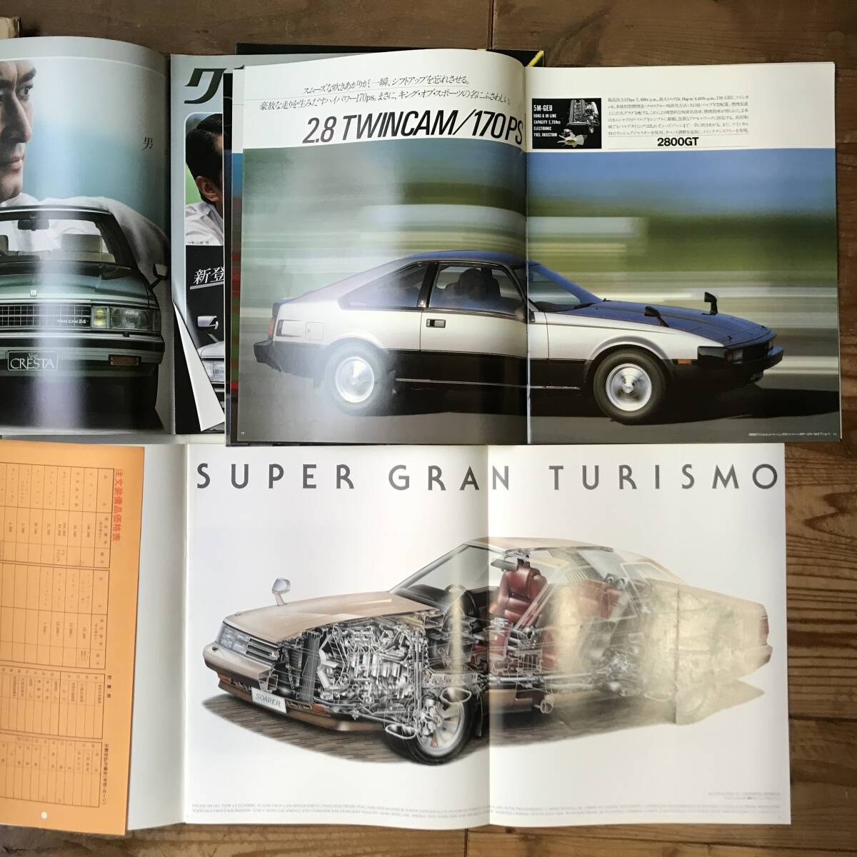 トヨタ自動車パンフレット、カタログ 。ジムニー JA11 サービスマニュアル パーツリスト セット。70冊以上(1981年〜1992 トヨタ自動車パンフレット、カタログ 。NISSANスカイライン「GT-R オフィシャル写真集(限定版非売品)」他セット。70冊以上(1981年〜1992