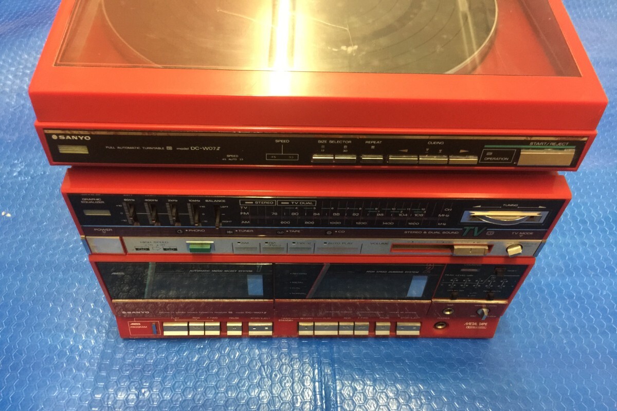 SANYO サンヨー DC-W07 Ⅱ TAC ジャンク システムコンポ SANYO サンヨー DC-W07 Ⅱ TAC ジャンク システムコンポ