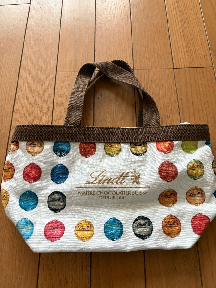 希少！Lindt(リンドール)チョコレート 保冷トートバッグ(ランチバック等に最適)