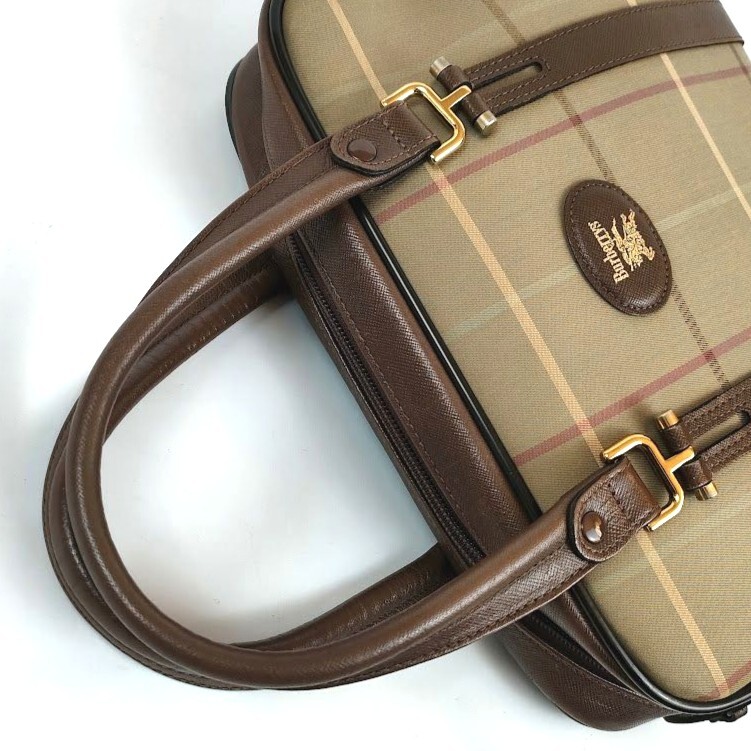 良品 Burberrys バーバリーズ ミニボストンバッグ ノバチェック 良品 Burberrys バーバリーズ ミニボストンバッグ ノバチェック