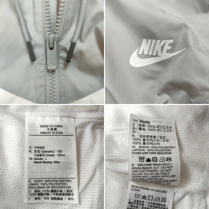 Nike ナイキ ウィンドブレーカー グレー 黒 白 Lサイズ メンズ Nike ナイキ ウィンドブレーカー グレー 黒 白 Lサイズ メンズ