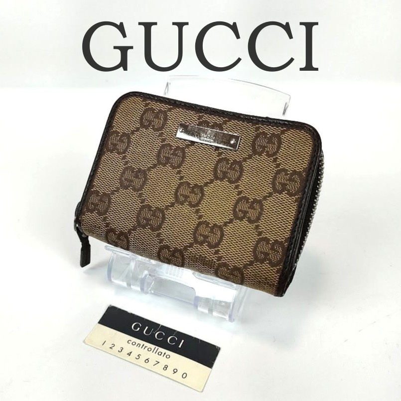GUCCI グッチ GGキャンバス ラウンドファスナー コインケース GUCCI グッチ GGキャンバス ラウンドファスナー コインケース