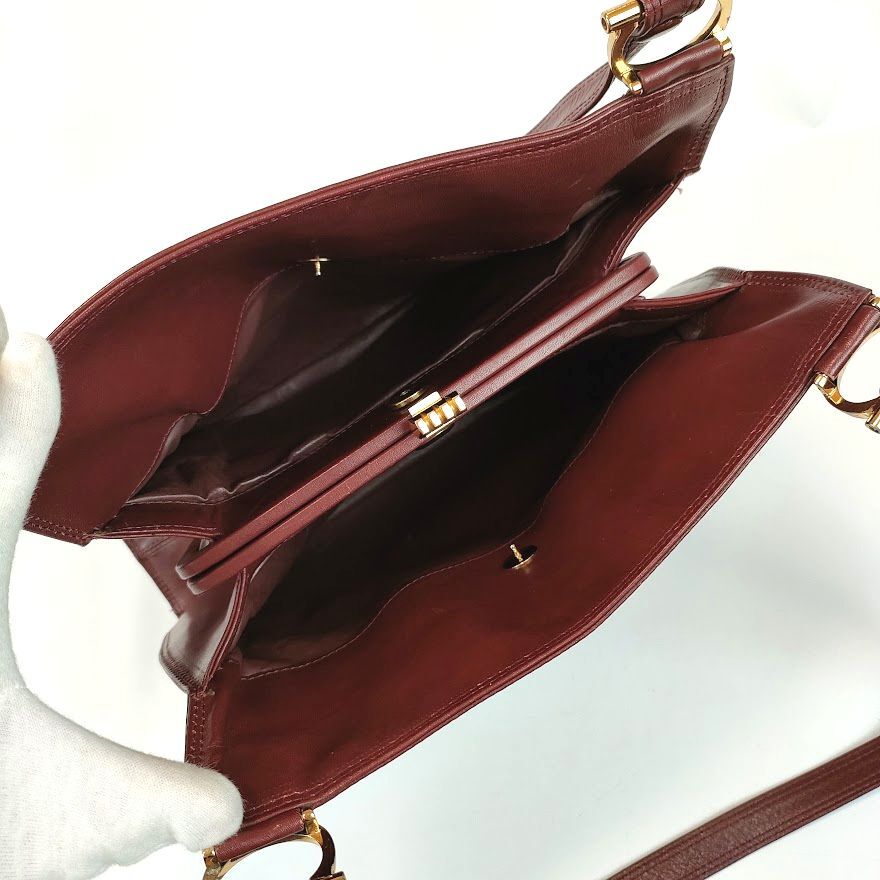 レア Cartier カルティエ がま口 ショルダーバッグ マストライン レア Cartier カルティエ がま口 ショルダーバッグ マストライン