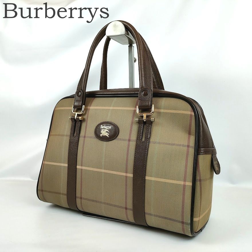 良品 Burberrys バーバリーズ ミニボストンバッグ ノバチェック 良品 Burberrys バーバリーズ ミニボストンバッグ ノバチェック
