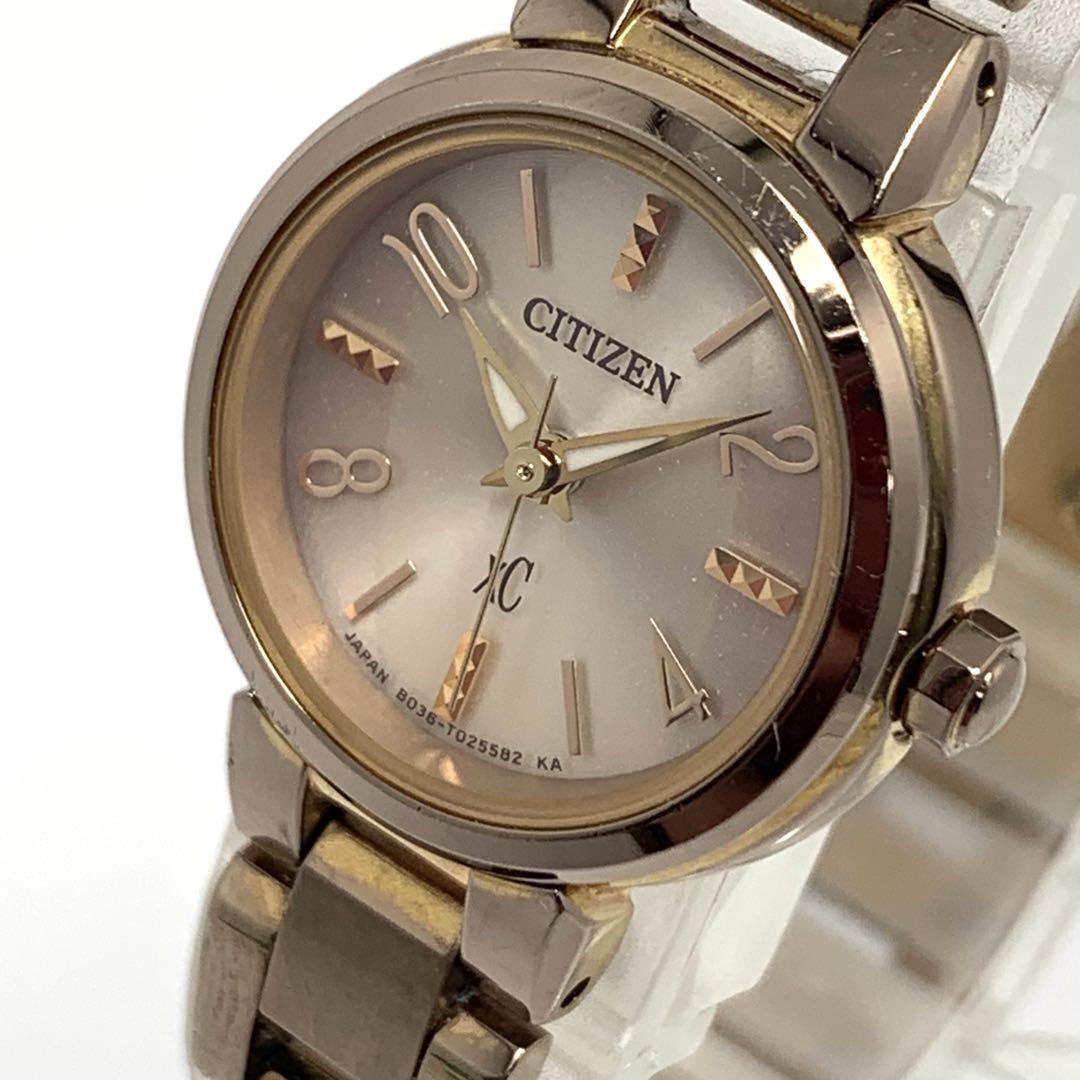 964 稼働品 CITIZEN xC シチズン クロスシー レディース 腕時計 ソーラー式 3針 人気 希少