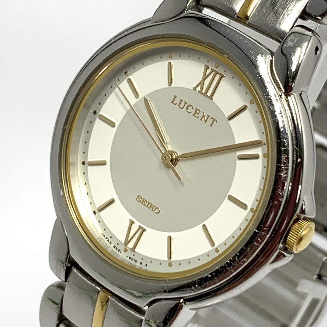 未使用 SEIKO ルーセント 電池交換済 純正革ベルト&尾錠 日本製