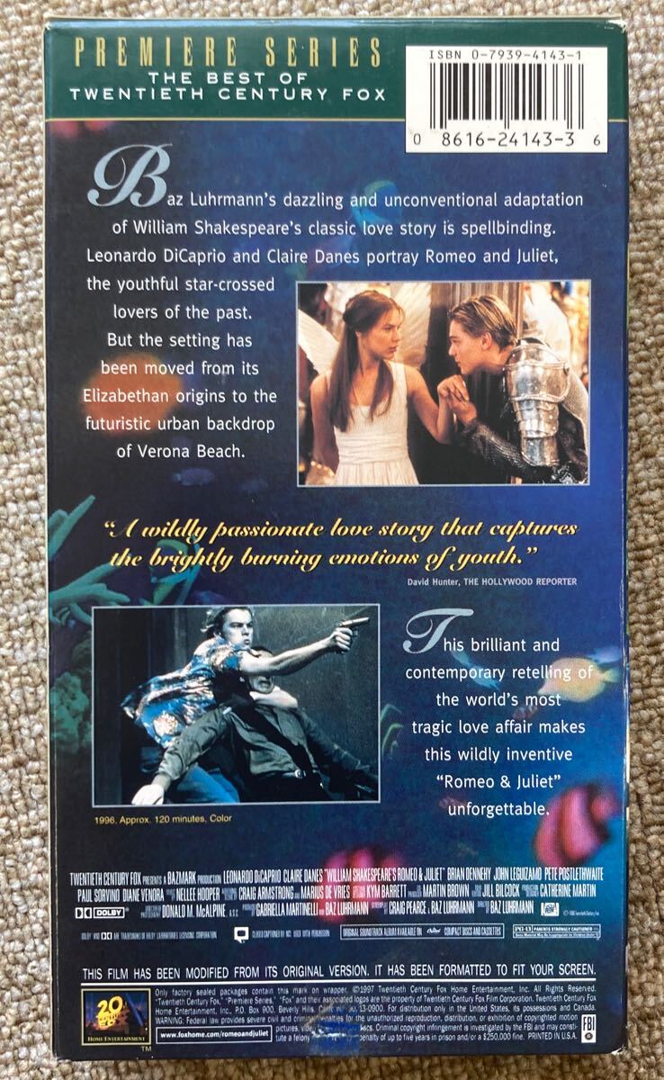 Romeo and Juliet 洋版 ビデオ VHS_画像3