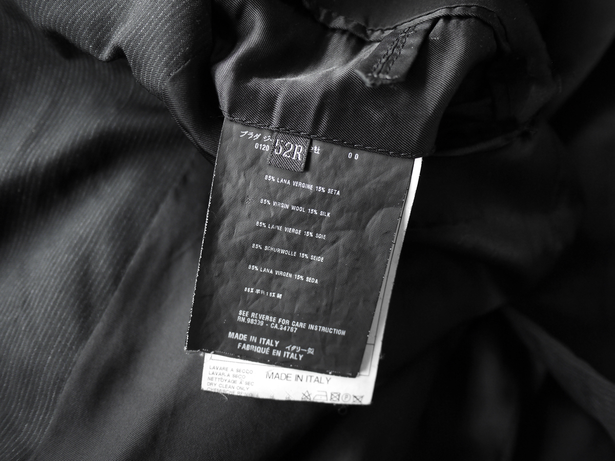 正規品 最高級モデル プラダ PRADA シルク×ウールギャバジン 正規品 最高級モデル プラダ PRADA シルク×ウールギャバジン