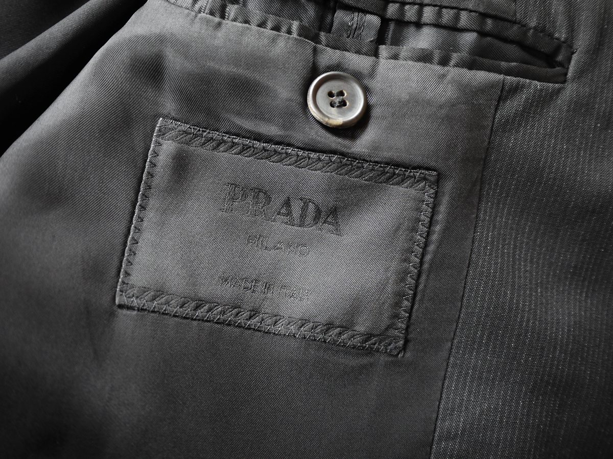 正規品 最高級モデル プラダ PRADA シルク×ウールギャバジン 正規品 最高級モデル プラダ PRADA シルク×ウールギャバジン