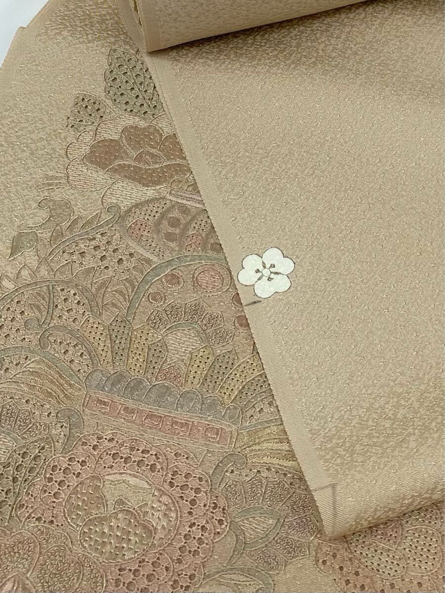 汕頭刺繍 蘇州刺繍 相良刺繍 付け下げ 反物 一つ紋入り 紋意匠 汕頭刺繍 蘇州刺繍 相良刺繍 付け下げ 反物 一つ紋入り 紋意匠
