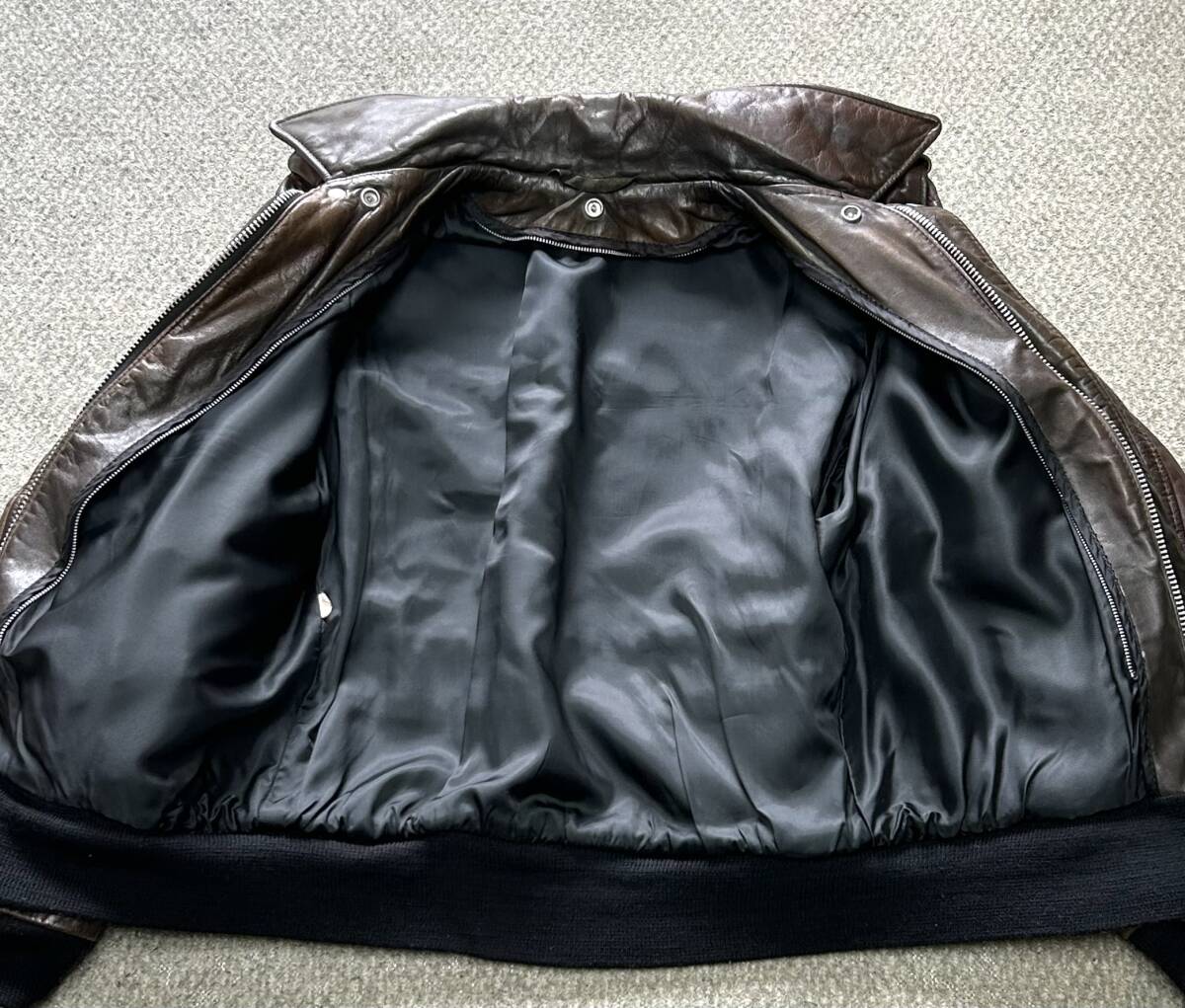 ⑨schott【38】米国製 ダブルライダース ショット牛革ジャン