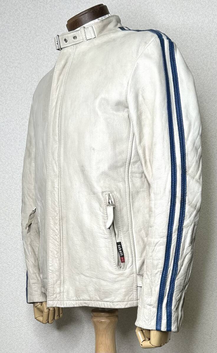 良品⑤schott【L】クラシックレーサー シングルライダース 牛革
