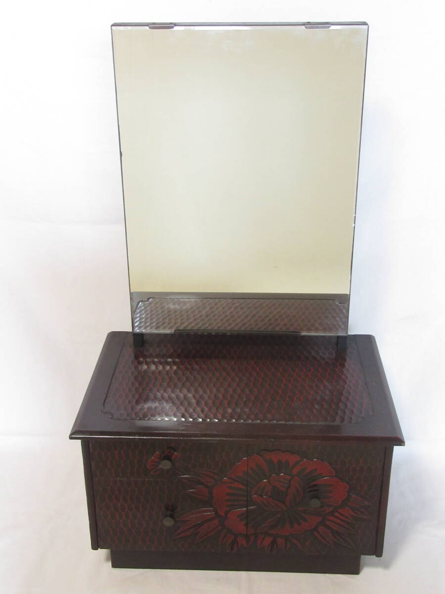 鎌倉彫 鏡台 牡丹紋 ドレッサー 和家具 工芸|Yahoo!フリマ(旧 鎌倉彫 鏡台 牡丹紋 ドレッサー 和家具 工芸|Yahoo!フリマ(旧