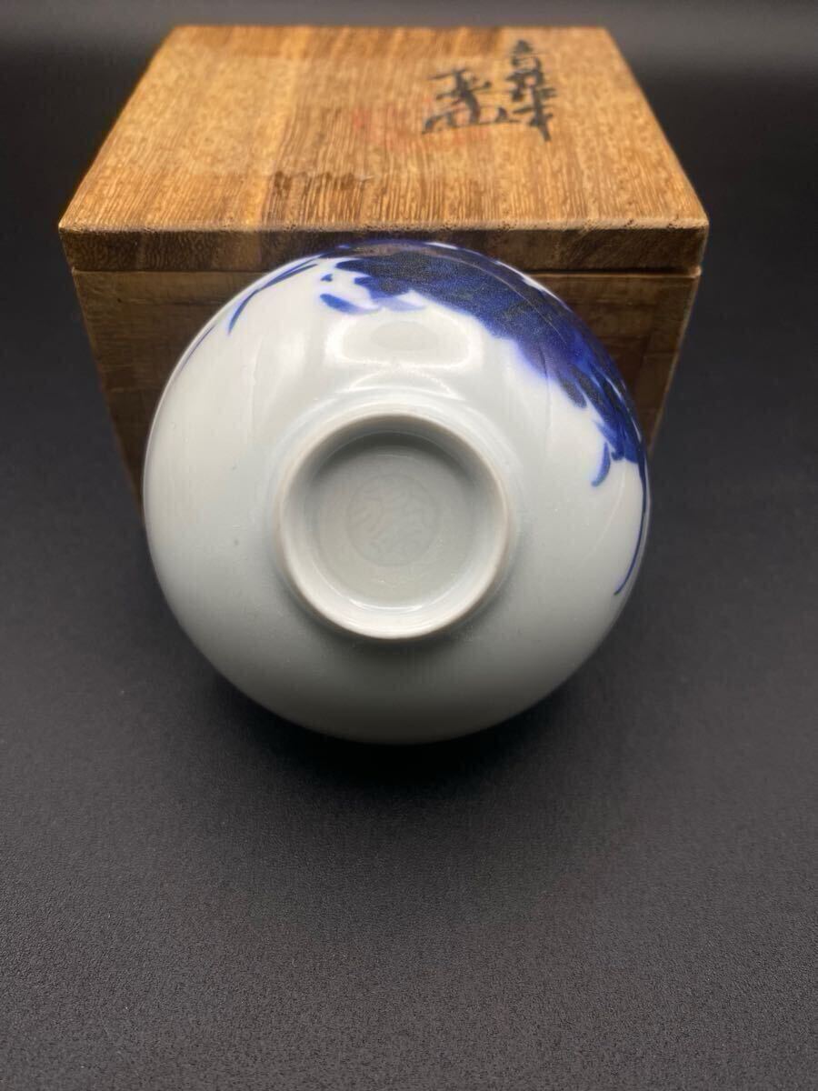 盃 (3) 清風与平 共箱 共布 染付 青華 茶器 茶盃 時代物 煎茶器 盃 (3) 清風与平 共箱 共布 染付 青華 茶器 茶盃 時代物 煎茶器