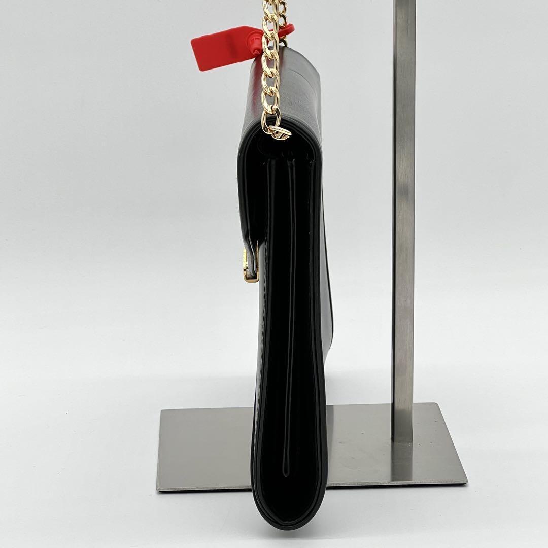 【美品】BALLY バリー クラッチバッグ ショルダーバッグ 斜めがけ クロスボディ フラップ フォーマル レディース ブラック BH020319F_画像4