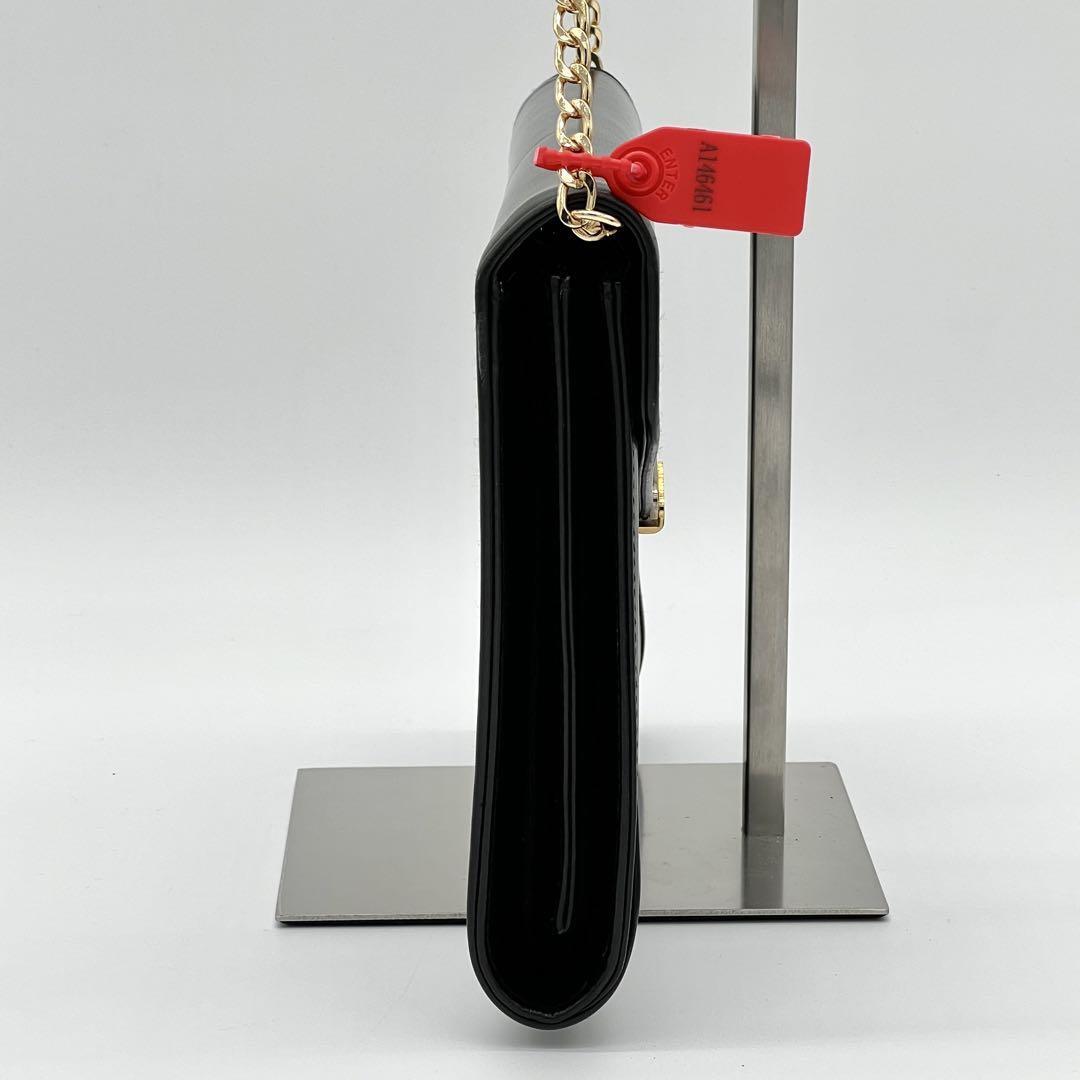 【美品】BALLY バリー クラッチバッグ ショルダーバッグ 斜めがけ クロスボディ フラップ フォーマル レディース ブラック BH020319F_画像3