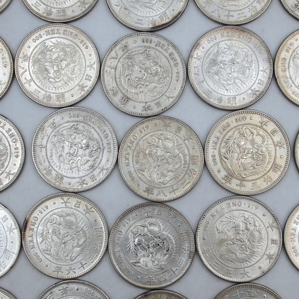 1円〜 一圓銀貨 丸銀有 計30点 おまとめ 総重量:約806.7g 硬貨
