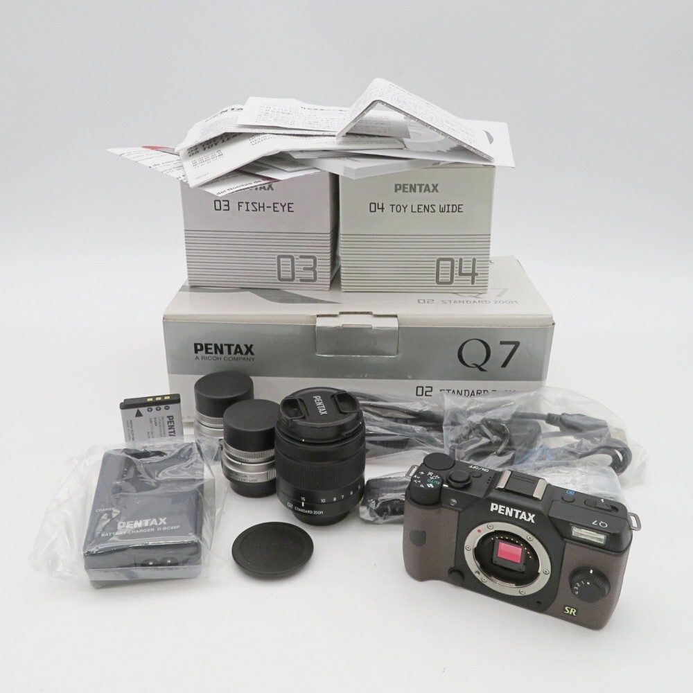 PENTAX ミラーレス一眼カメラ Q-7 箱 レンズセット