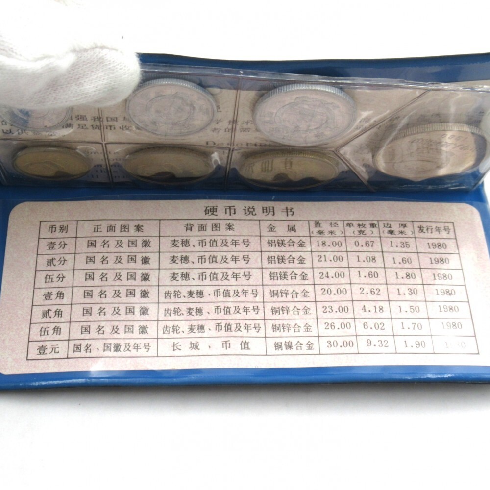 1円〜 中国人民銀行 1980 7種 ミントセット 貨幣セット y104 1円〜 中国人民銀行 1980 7種 ミントセット 貨幣セット y104