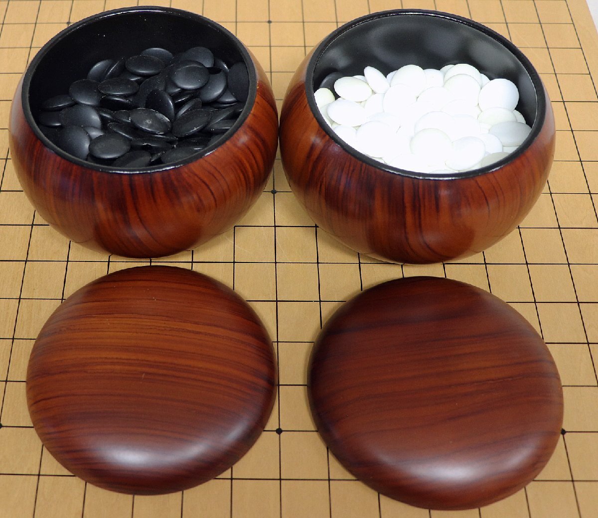 M◇中古品◇囲碁 碁盤・碁石・碁笥セット メーカー・材質等詳細 M◇中古品◇囲碁 碁盤・碁石・碁笥セット メーカー・材質等詳細