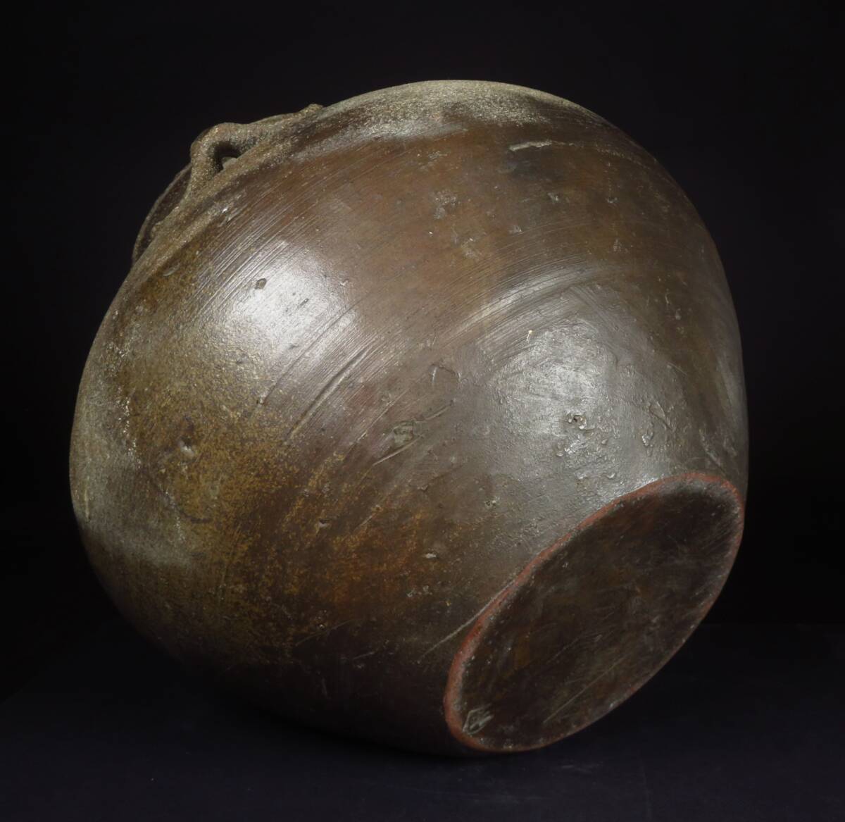 SAKURAYA】旧家整理品【古備前 四耳壷】花器 花入 花瓶 壺 飾壺 SAKURAYA】旧家整理品【古備前 四耳壷】花器 花入 花瓶 壺 飾壺