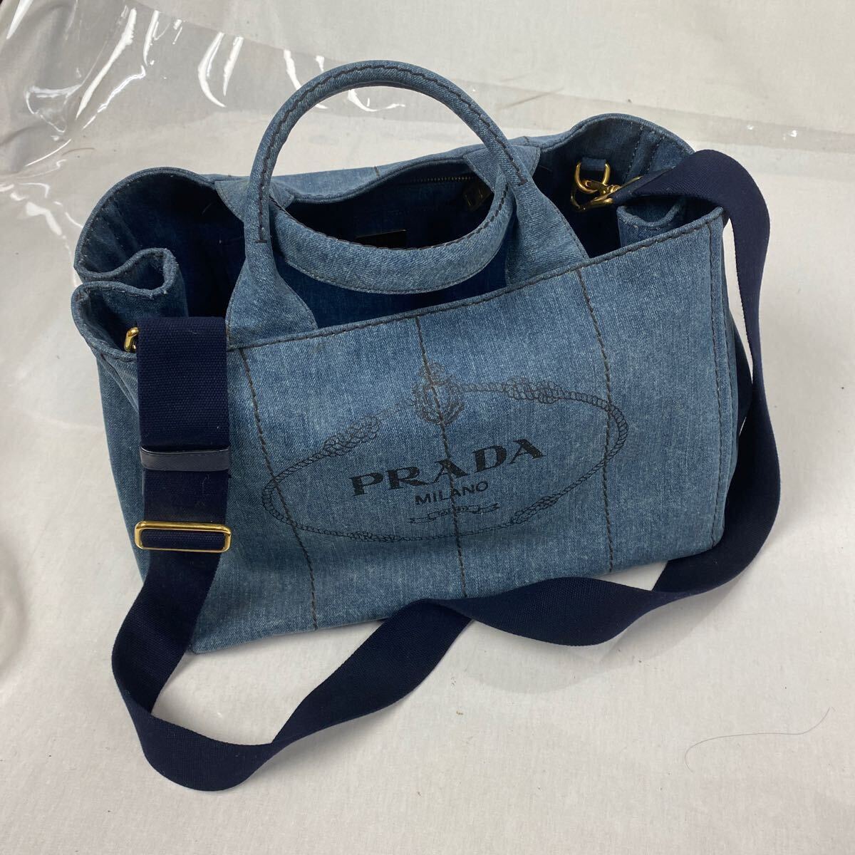 M 【1円スタート】PRADA プラダ CANAPA カナパ トートバッグ M 【1円スタート】PRADA プラダ CANAPA カナパ トートバッグ