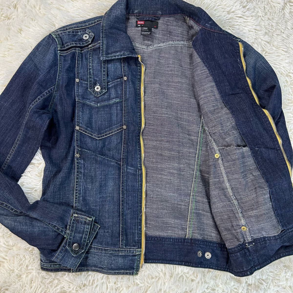 極美品/Lサイズ☆DIESEL ディーゼル バックプリント デニム 極美品/Lサイズ☆DIESEL ディーゼル バックプリント デニム