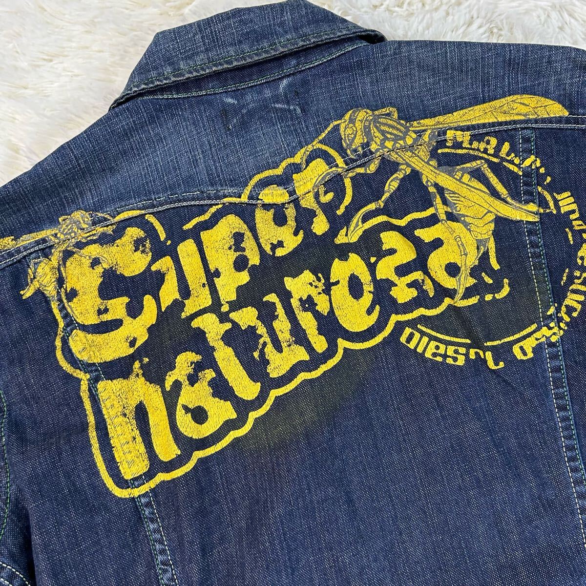 極美品/Lサイズ☆DIESEL ディーゼル バックプリント デニム 極美品/Lサイズ☆DIESEL ディーゼル バックプリント デニム