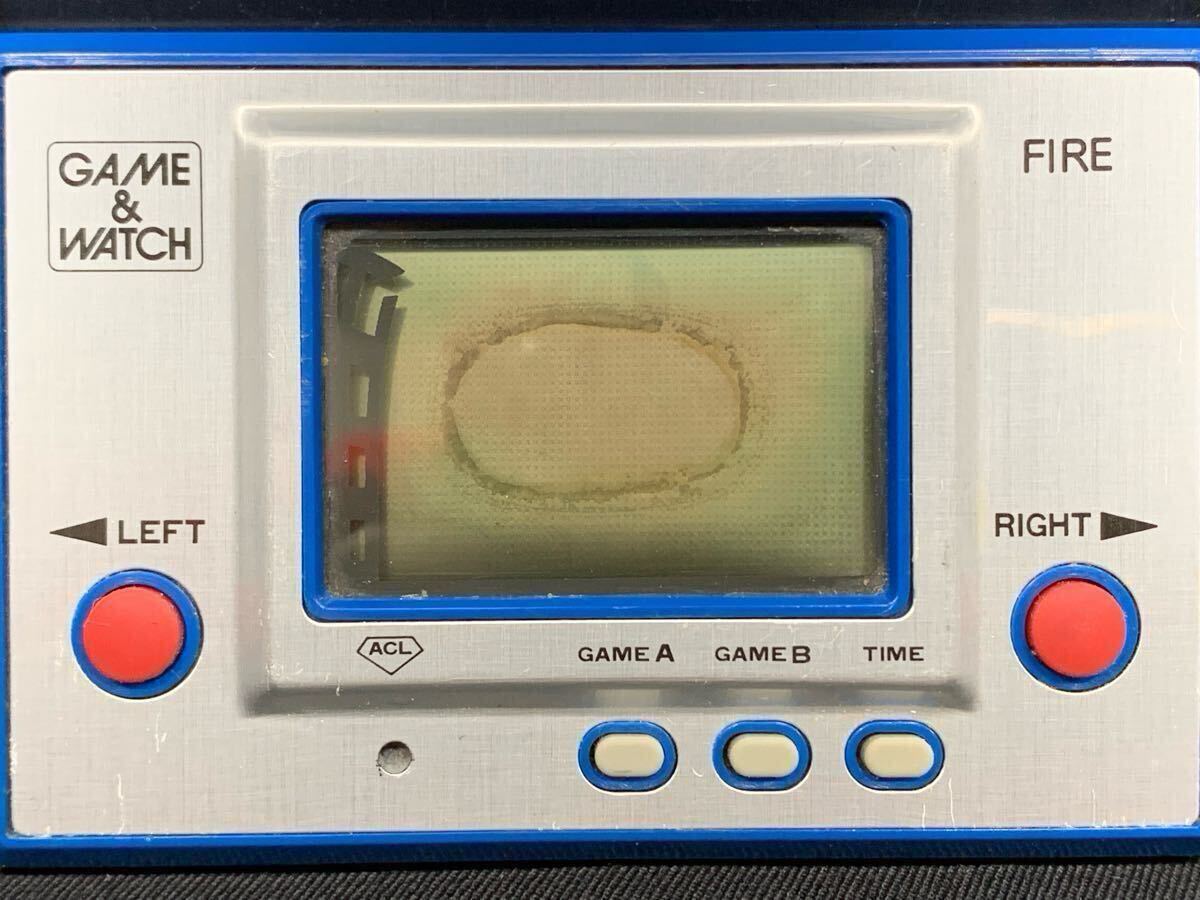 動作確認済 当時物 希少 箱付き ゲームウォッチ ファイア 任天堂 動作確認済 当時物 希少 箱付き ゲームウォッチ ファイア 任天堂