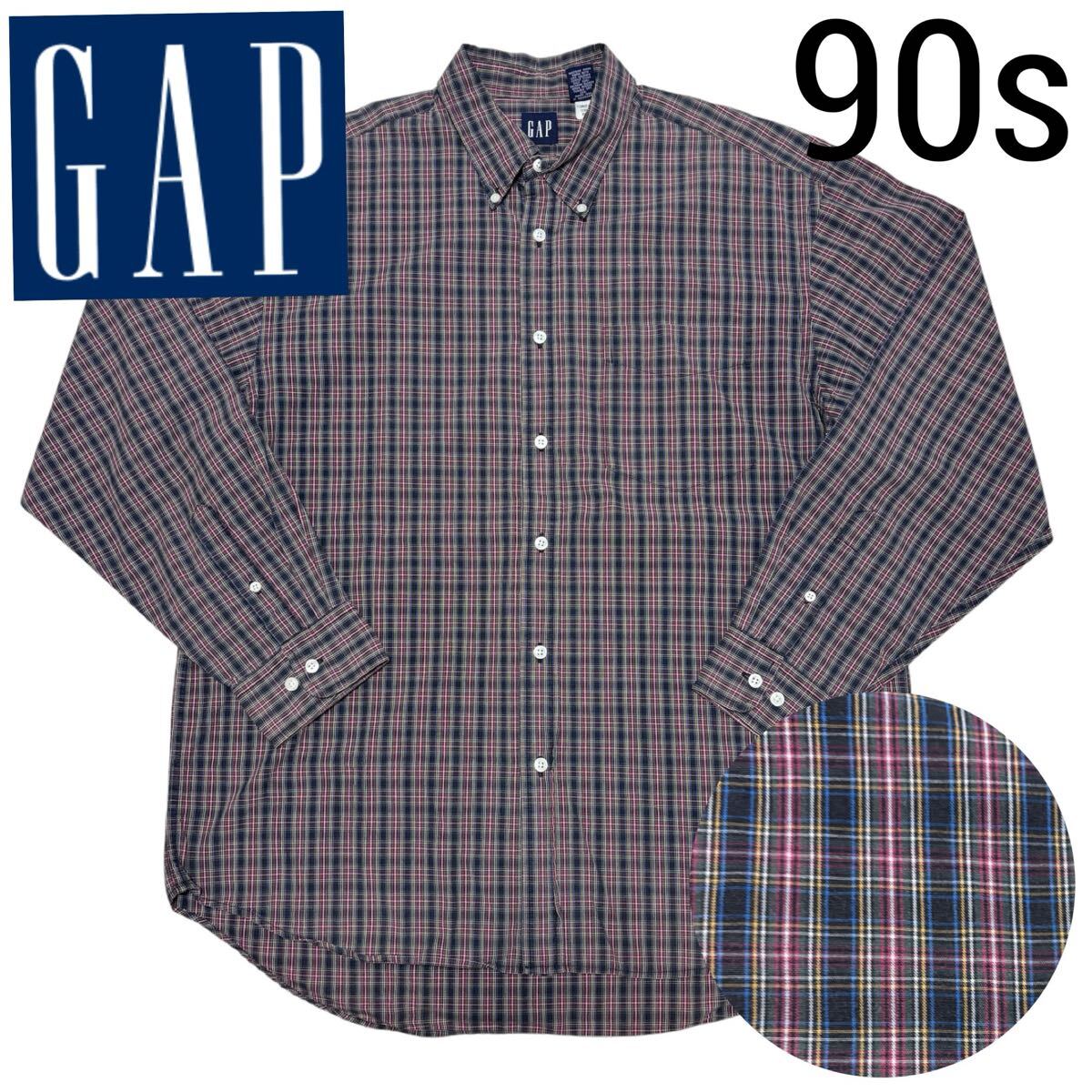 90s OLD GAP オールドギャップ チェック ボタンダウン BD シャツ 90s OLD GAP オールドギャップ チェック ボタンダウン BD シャツ