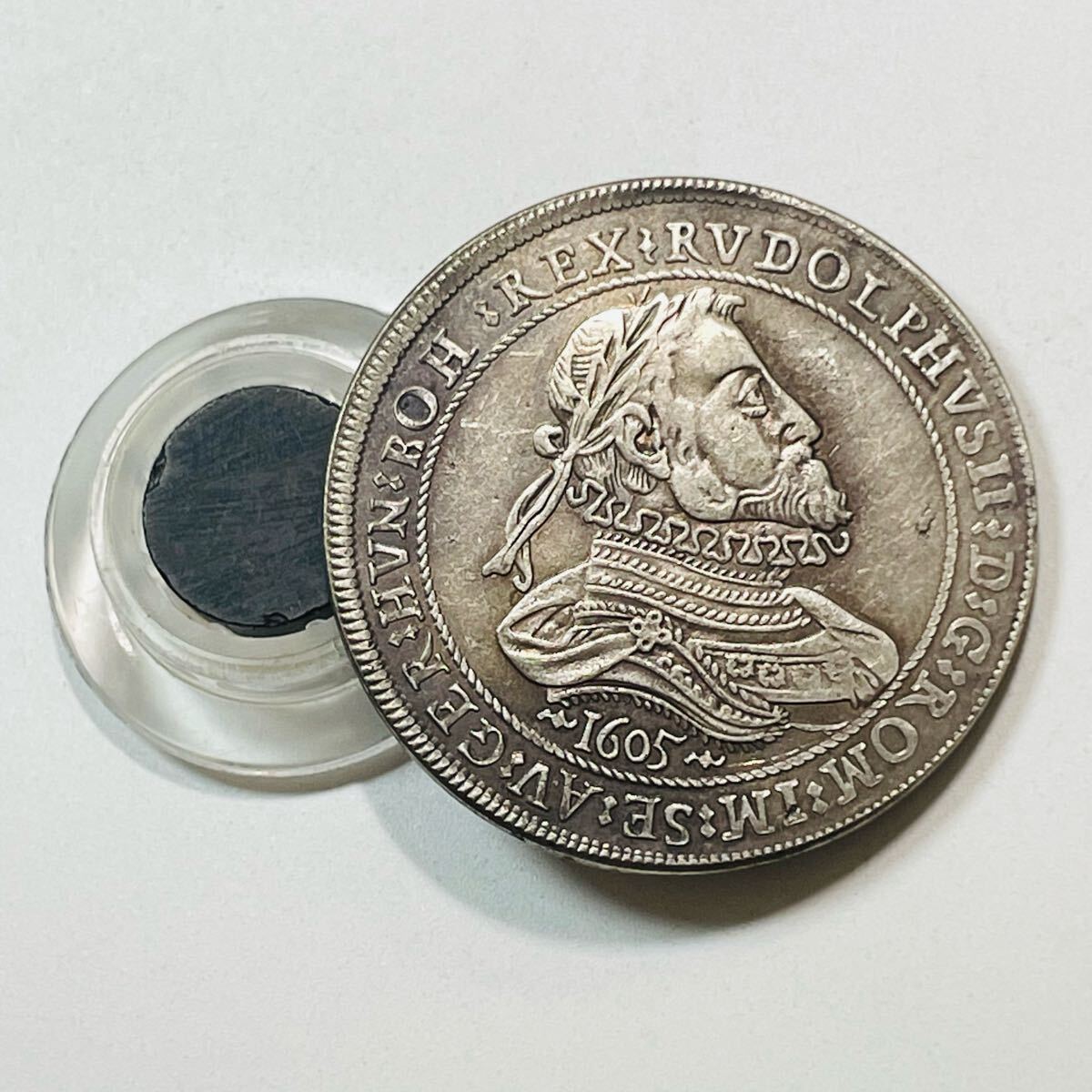 神聖ローマ帝国 硬貨 古銭 ルドルフ2世 1605年 金羊毛の鎖 国章