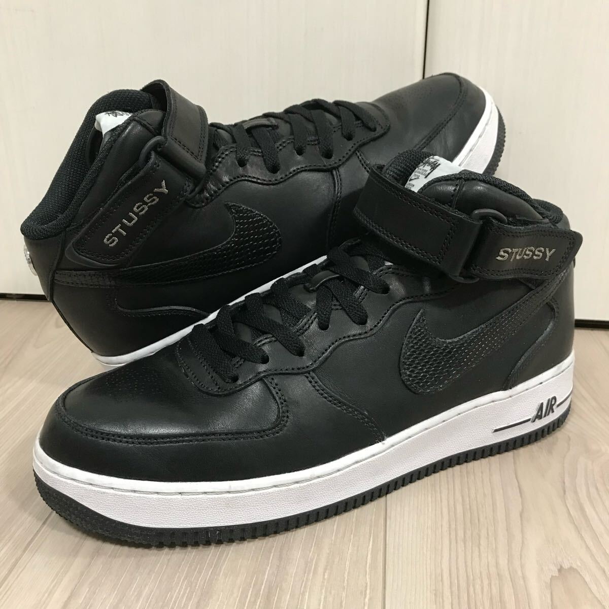 Stussy Nike Air Force 1 '07 Mid SP BLACK ステューシー ナイキ Stussy Nike Air Force 1 '07 Mid SP BLACK ステューシー ナイキ