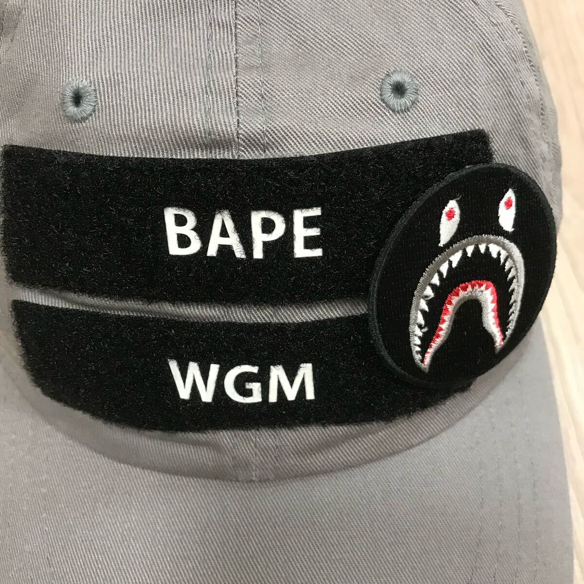 A BATHING APE WGM DETACHABLE SHARK PATCH PANEL CAP M BAPE A BATHING APE WGM DETACHABLE SHARK PATCH PANEL CAP M BAPE